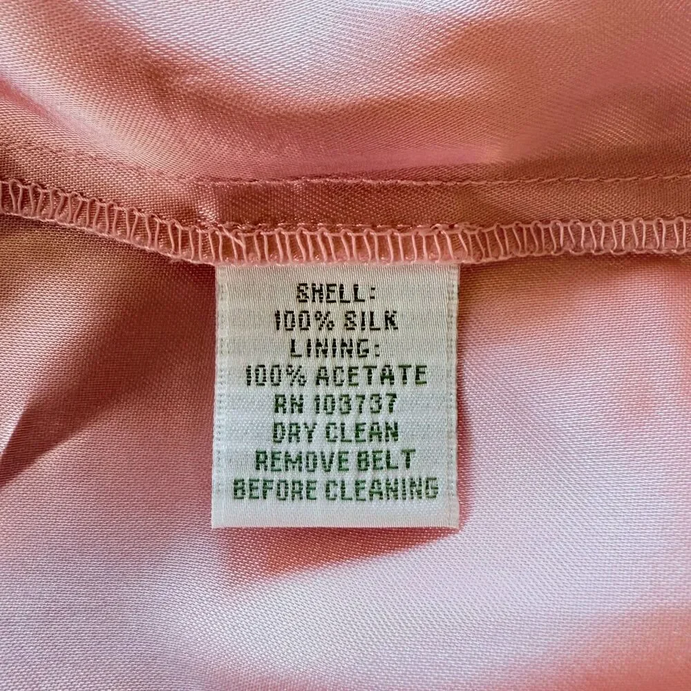 Donna Morgan Bridesmaids 100% Silk Chiffon Sweetheart Strapless Dress in Pink 6 - Picture 6 of 10